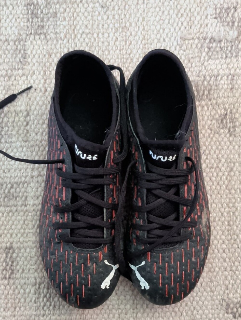 Puma Future Black and Orange Soccer Cleats EUR37